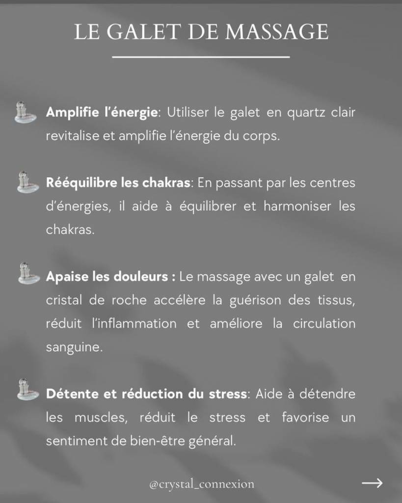 Utilisation du Galet de Massage en Cristal de Roche