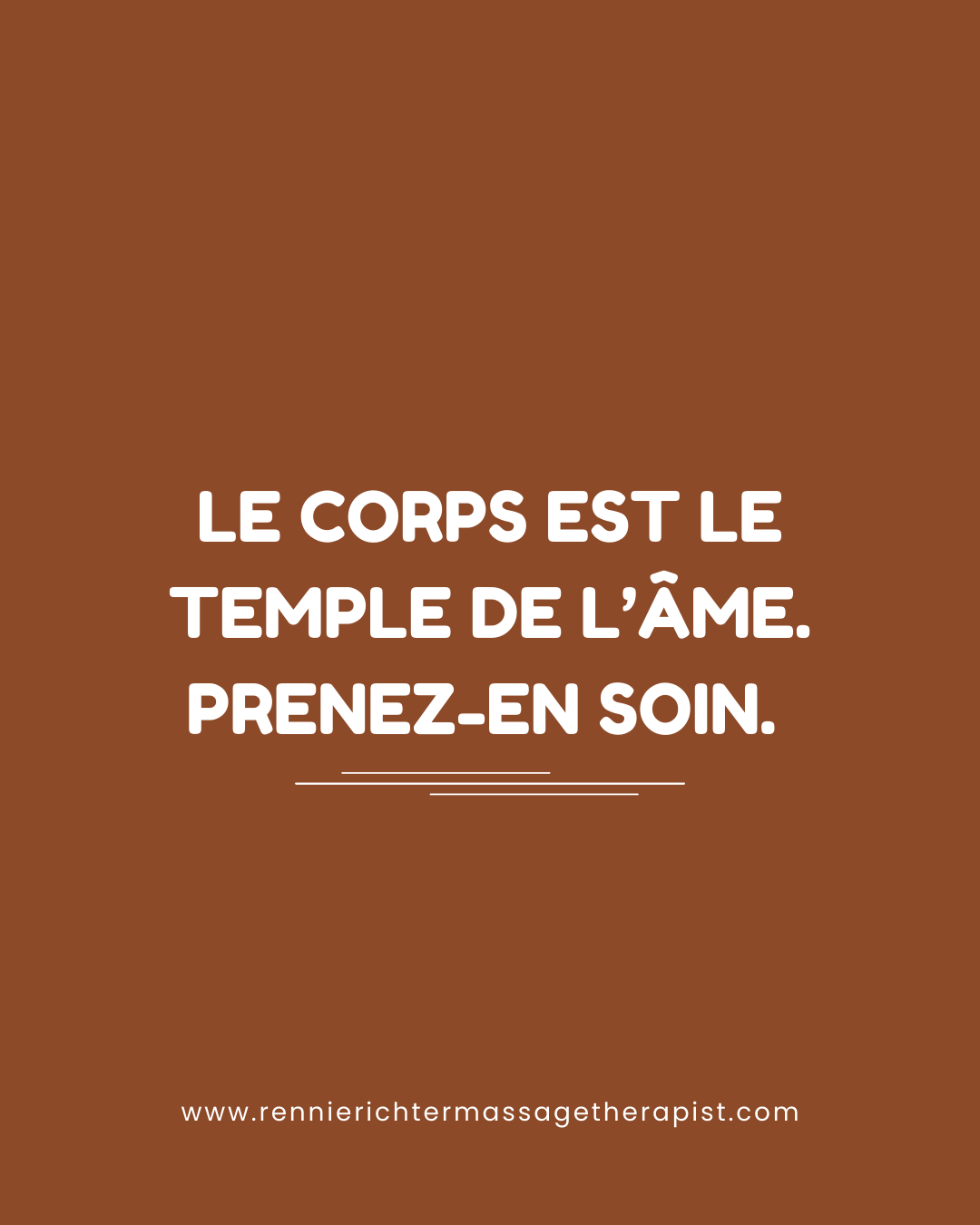 le corps est le temple de l ame